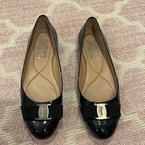 Black Patent Leather Ferragamo Ballet flats